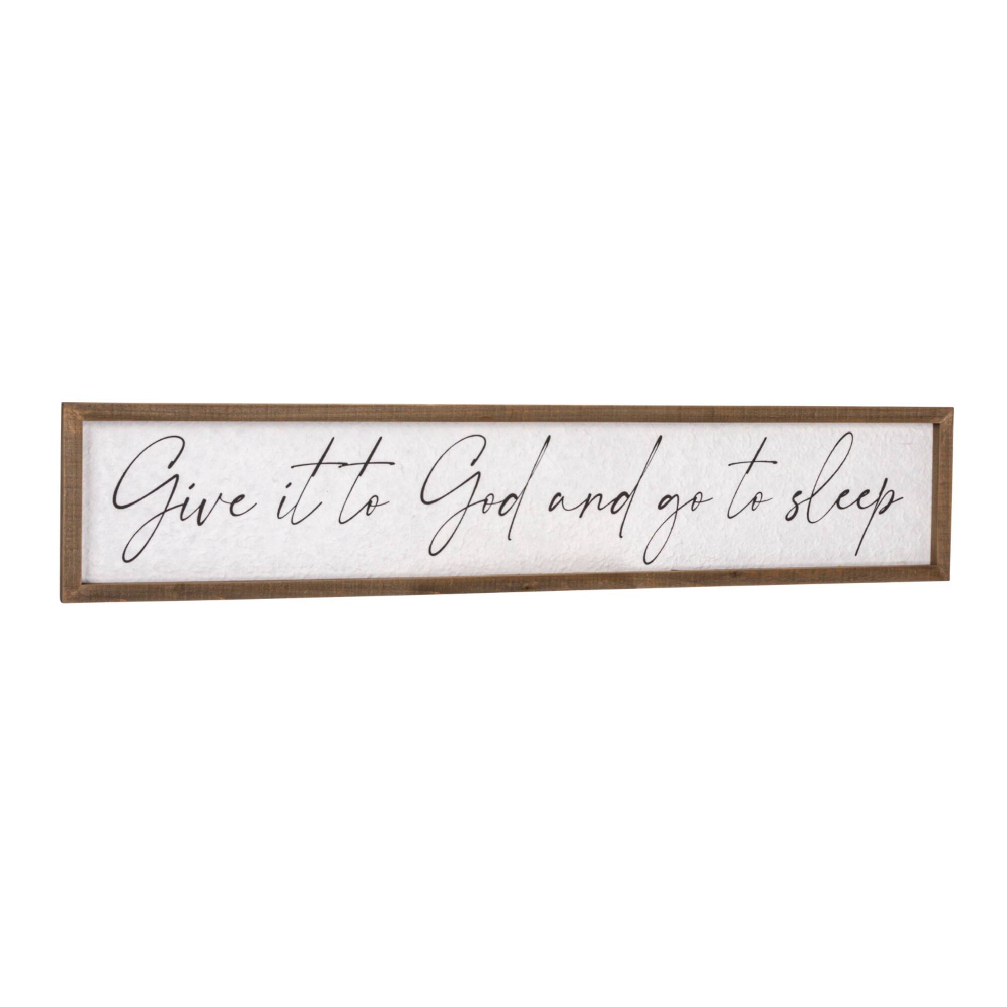 Hello Honey® Give It To God Framed Textured Wall Décor